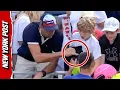 Download Lagu Volwassen man grijpt schaamteloos de hoed van Kamil Majchrzak van een kind tijdens de US Open