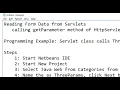 Three Parameter Servlet Example