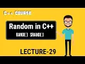 Random Number Generator in C rand and srand in C