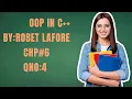 Object Oriented Programming in C 4th Edition Robert Lafore solution Chp6 question 4