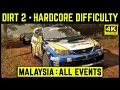 Download Lagu DIRT 2 - MALAYSIA - ALL EVENTS - HARDCORE DIFFICULTY - 4K