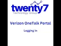 Portal Logging Into The Verizon MYBIZ Portal