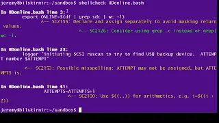 Shellcheck a shell script linter -