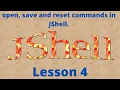 JShell Lesson 4 open save list and reset commands in