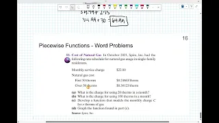 Piecewise Function Word Problems