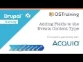 Drupal 8 Beginner Lesson 23 Adding Fields to the Events Content Type