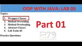 Lab 05 in Java Wrapper Classes with Simple Example Part 01