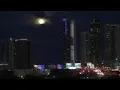 Blue Moon rises over Miami skyline