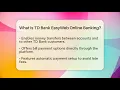 What Is TD Bank EasyWeb Online Banking - Ask Your Bank Teller