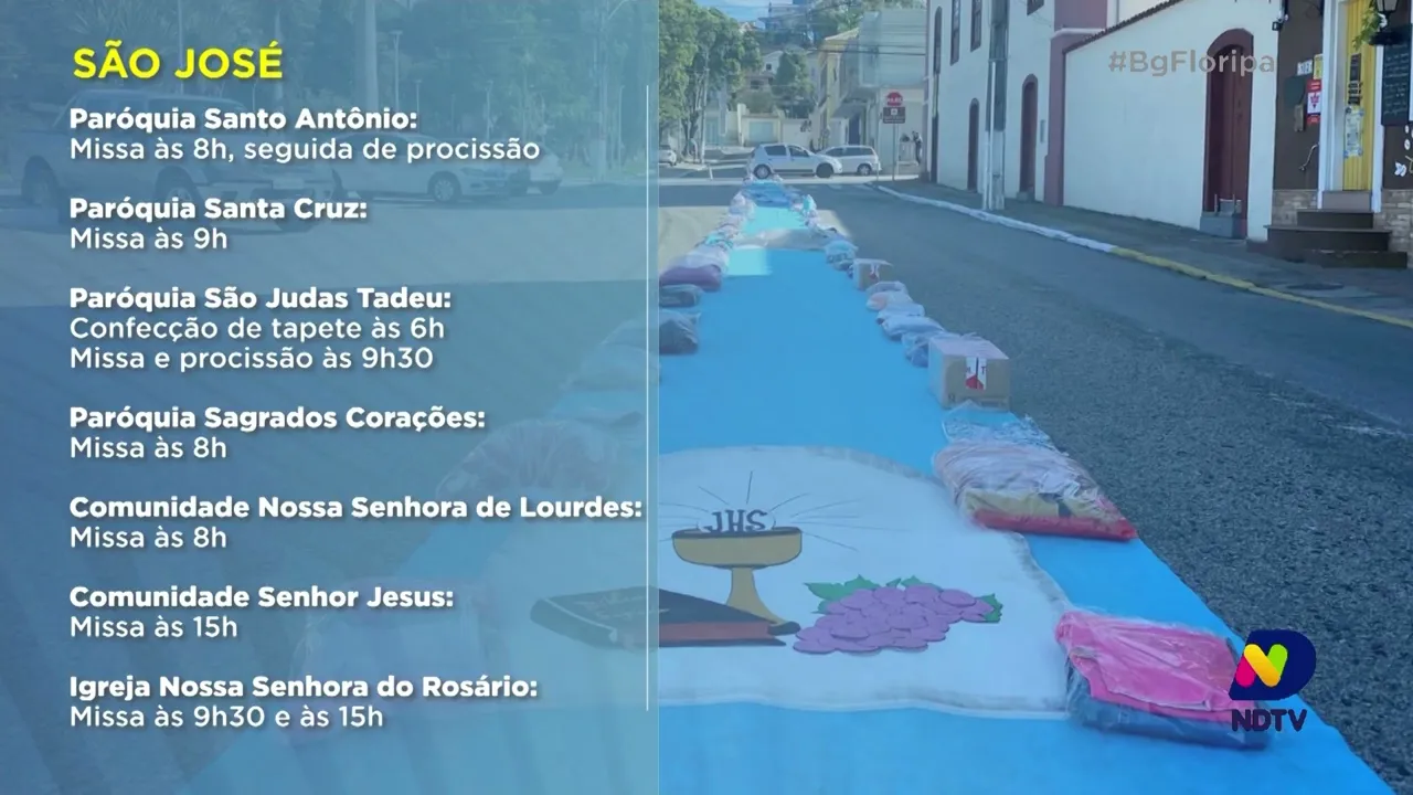 Feriado de Corpus Christi tem programação de produção de tapetes em Florianópolis