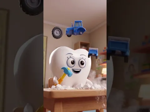 Where is the wheel? Toy tractor's parts for kids