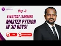 Operators in python - Master Python in 30 days Youtube Series