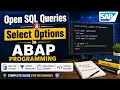 Open SQL Queries Select Options in ABAP Programming ABAP Tutorial