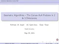 Geometric Algorithms The Convex Hull Problem in 2 3 Dimensions