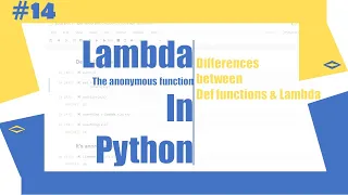 Python Tutorial - 14 Lambda Anonymous Functions in Python Python for Beginners Learnerea