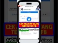 Cara Cek Akun FF Yang Tertaut Di Facebook #shorts #facebook #freefire #garena #seanalrenzha #ff
