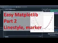Easy Matplotlib Part 2 Marker line style and colors
