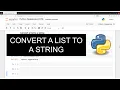 Python for Bioinformatics - How to Convert list to a string