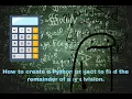 How to create a Python project to find the remainder of any division