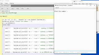 Java Condition K Fall Through in Switch Case - e