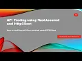 How to test Rest API Post method using HTTPClient