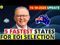 Lagu Australië: de snelste staten voor EOI-uitnodiging 2025 | Visumupdate Australië