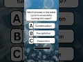 Which process in the water cycle involves water turning into vapor