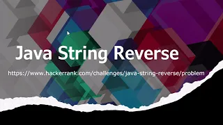 SOLVED - Java String Reverse