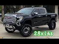 Drove from CHICAGO for his 28x14 JTX wheels FULL BUILD 2021 GMC 9 CHROME FTS and 28x14s and 37s