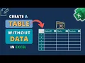How to Create a Table Without Data