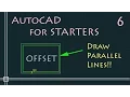 AutoCAD 2D Tutorials - 6 How to use OFFSET drawing parallel lines