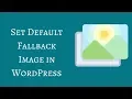 How to Set Fallback Image for WordPress Post Thumbnail