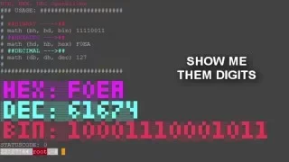 Converting Hexadecimal or Binary or Decimal Using Linux