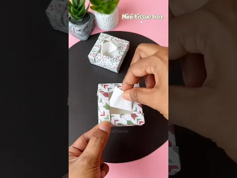 DIY Mini Tissue box that actually works #shorts #diy #cute #miniaturecrafts