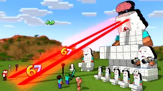 Minecraft Mobs : TOILET Wojak ATTACK - Minecraft Animation
