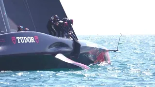 Alinghi Red Bull AC75 Launch, Splash, Tow and Sail.Quantum Sails Italy Vittorio d’Albertas Reviews.
