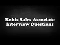 Kohls Sales Associate Interview Questions