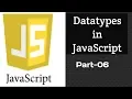 JavaScript Tutorial In Hindi Datatypes In JavaScript Part-06