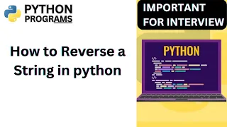 How to Reverse a String in python python coding exercise