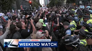 How did Chicago police handle protests during the DNC?
