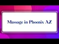 Top 10 Massage in Phoenix AZ