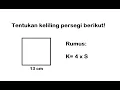 Cara menghitung keliling persegi |  Tentukan keliling persegi berikut!  panjang sisi 13 cm