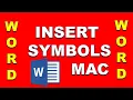 How To Insert Symbols In Word - MAC