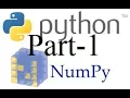 Numpy Part 1