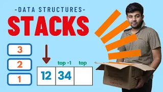 Stack - Push Pop Implementation Explained with code Data Structures Ep3 Java English code io