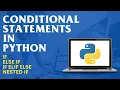 IF Statement in Python Nested IF If Else Statement Python Dictionaries Python from Scratch