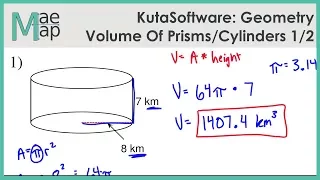 KutaSoftware Geometry - Volume Of Prisms And Cylinders Part 1