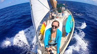 Testing A DIY BOOMLESS & SELF TACKING Staysail Setup | Sailboat Story 240