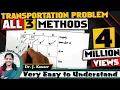 Transportation problem vogel s approximation VAM Northwest corner Least cost by Kauserwise
