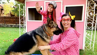 Funny Adventure with Lika and her big Dog🐕‍🦺😮